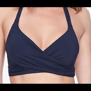 NWT ATHLETA Bra cup wrap bikini halter top- 32B/C